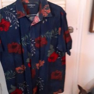 Croft & Barrow Blue Floral Shirt L